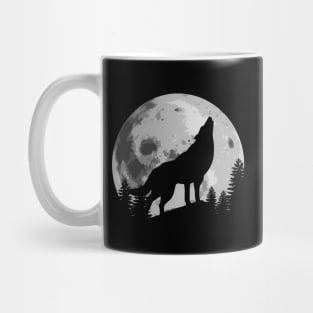 Wolf Howling At The Big Moon Mug